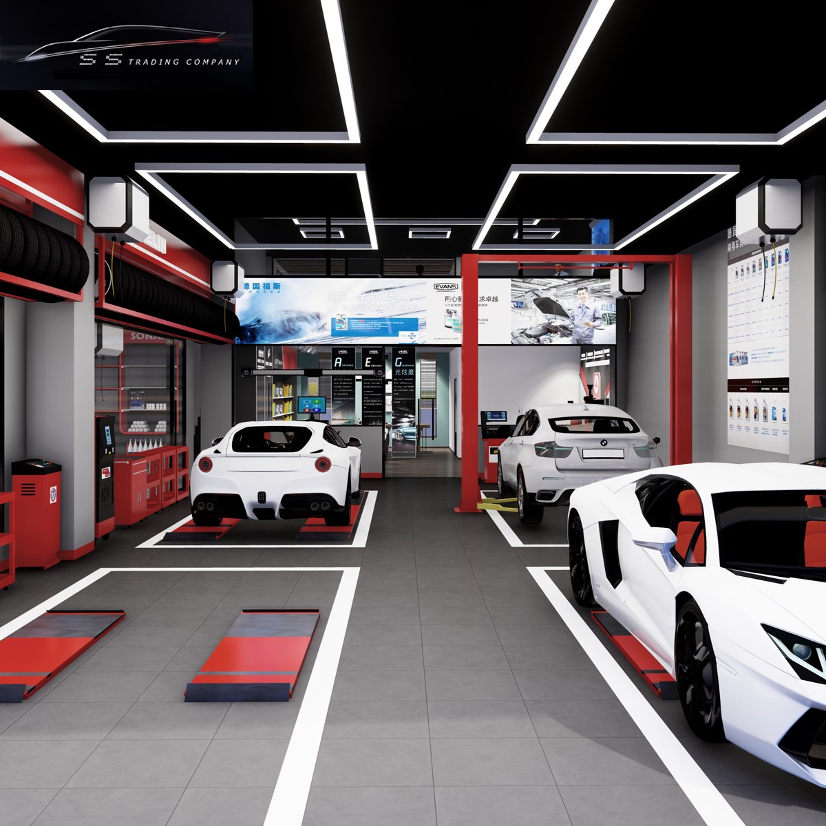 Express Car Wash Layout Design Classic Car Restoration Studio Design